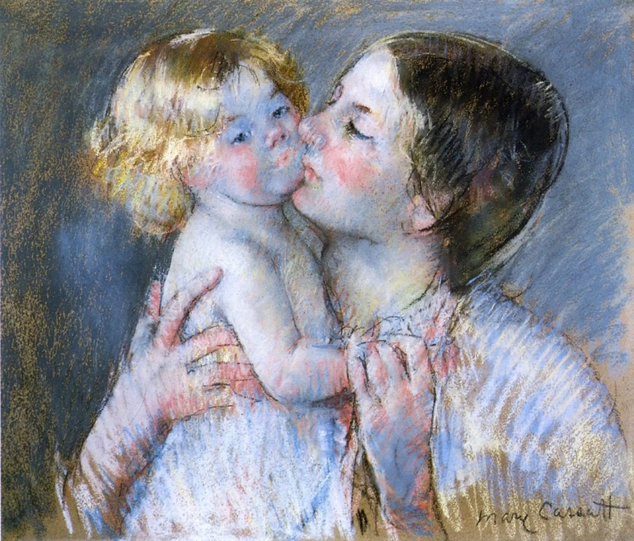 Mary Cassatt - 226, Un bacio per la piccola Anne, 1897